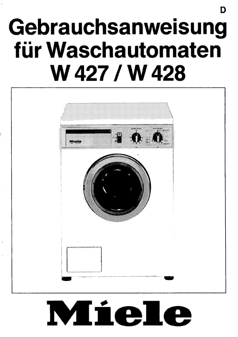 Image de la première page du manuel de l'appareil W 427