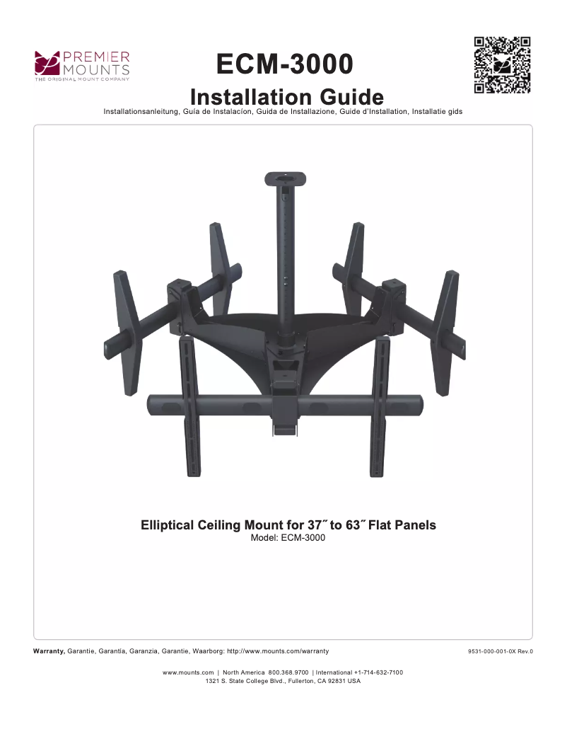 Page n°1 - Manuel utilisateur Premier Mounts ECM-3000