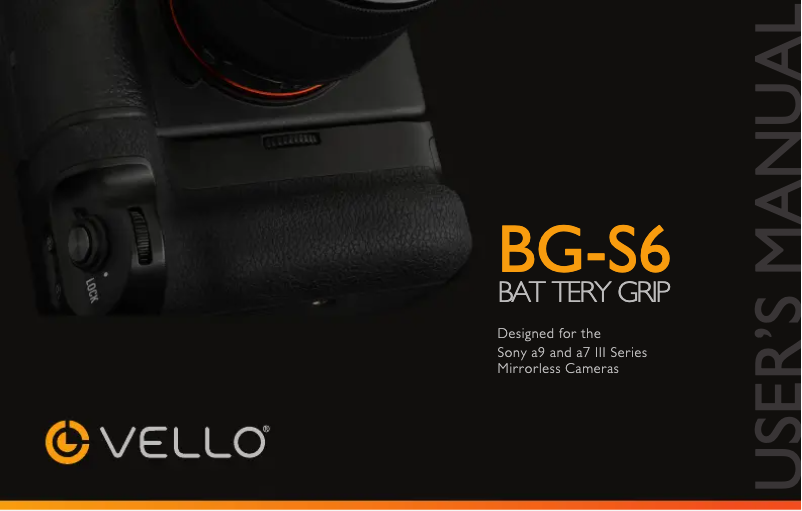 Page 1 de la notice Manuel utilisateur Vello BG-S6