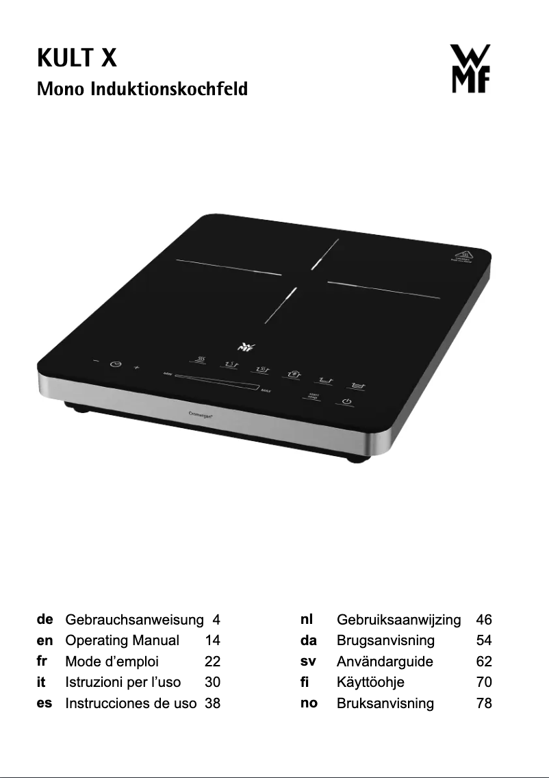 Image de la première page du manuel de l'appareil Kult X Mono