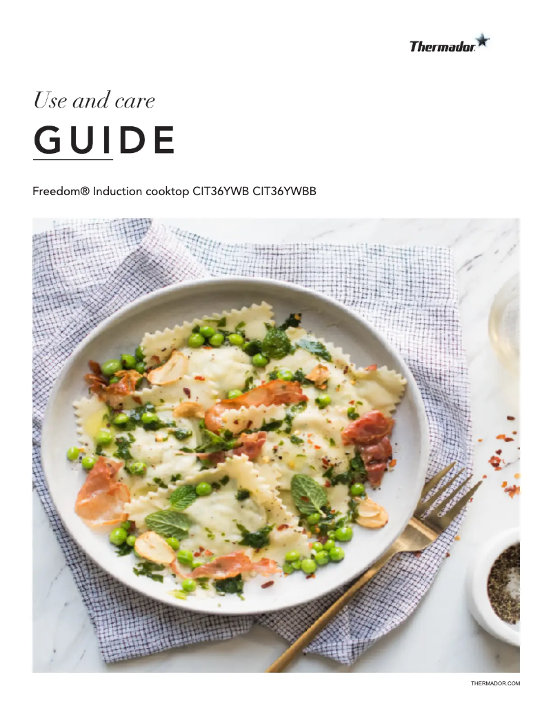 Page 1 de la notice Manuel d'utilisation et d'entretien Thermador CIT36YWB