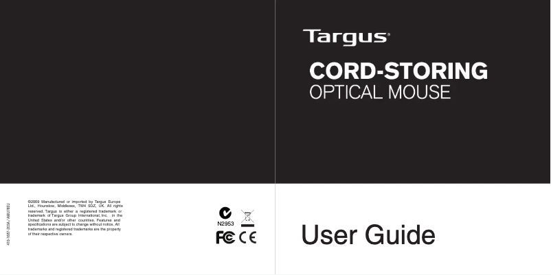 Image de la première page du manuel de l'appareil Cord-Storing AMU76EU
