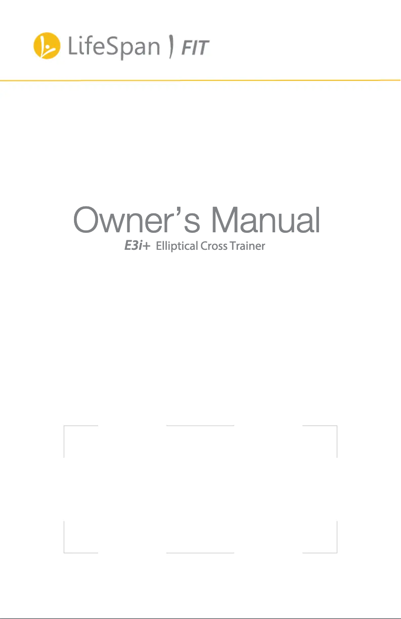 Image de la première page du manuel de l'appareil E3i+