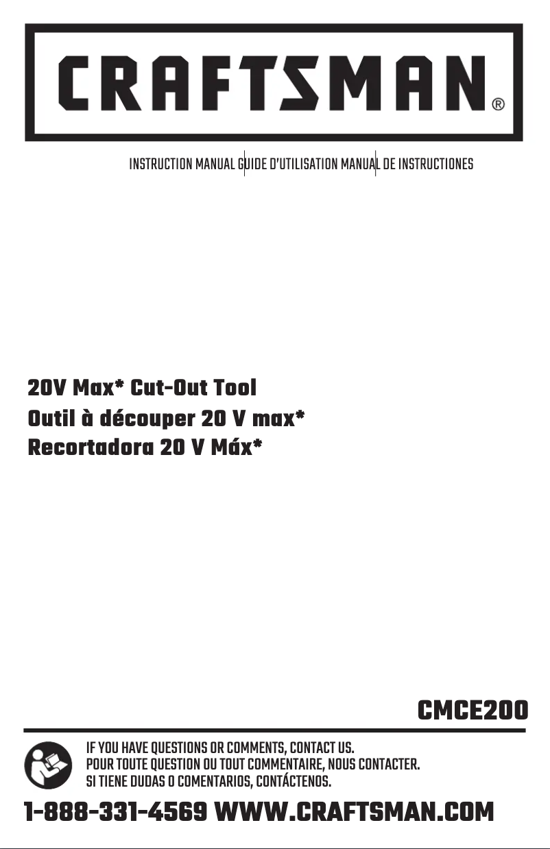 Page 1 de la notice Manuel utilisateur Craftsman CMCE200