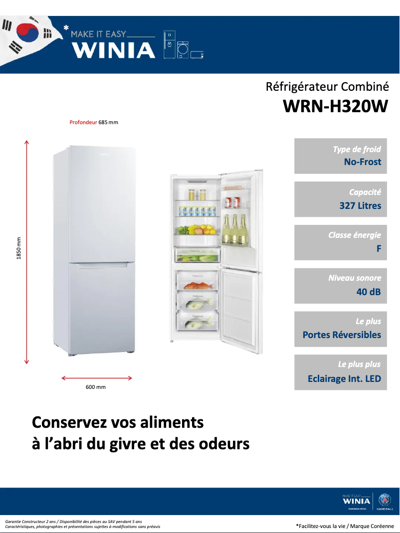 Image de la première page du manuel de l'appareil WRN-H320W