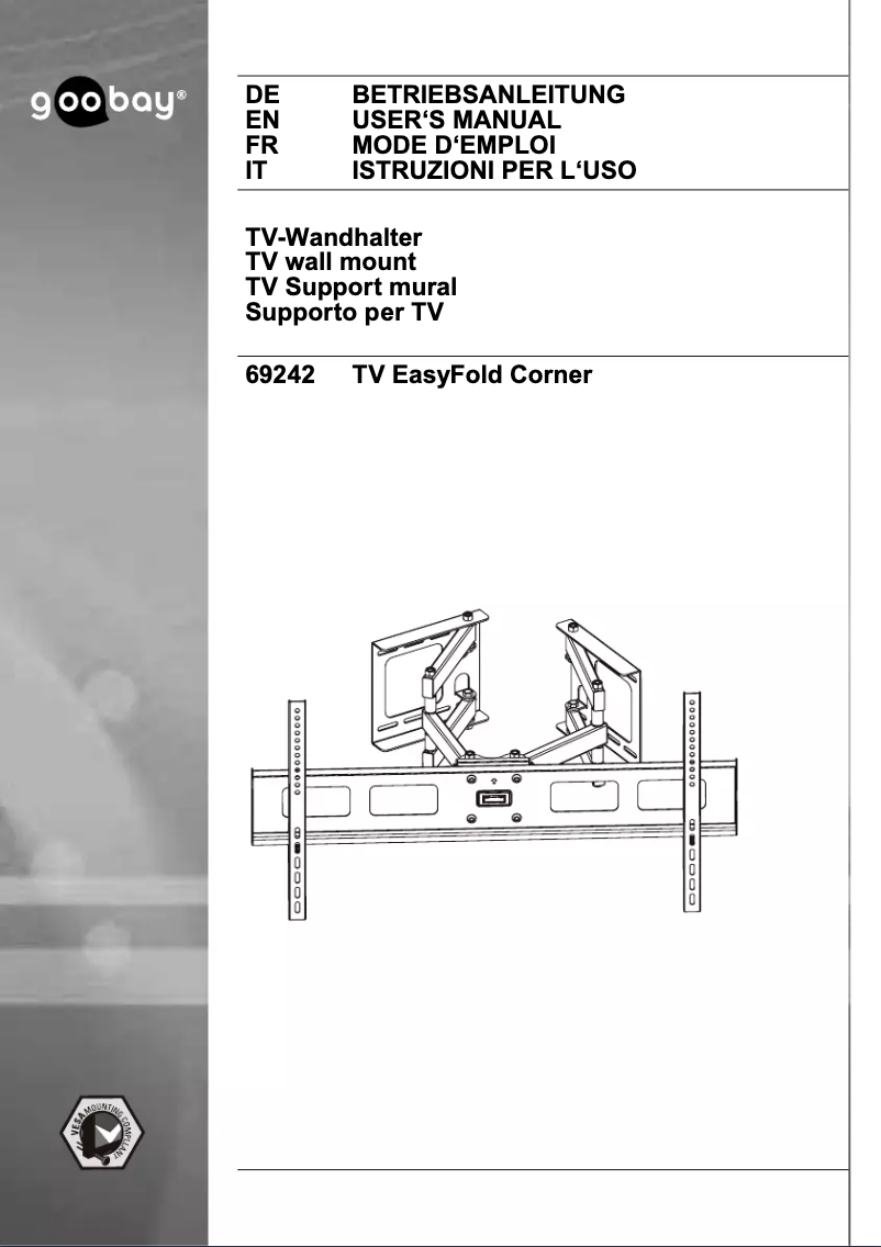 Image de la première page du manuel de l'appareil TV EasyFold Corner