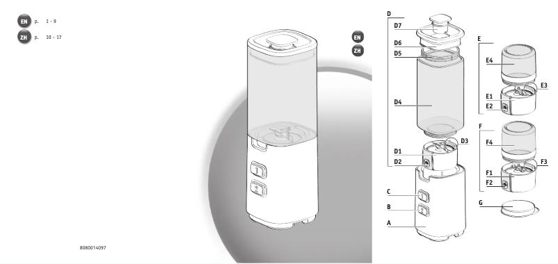 Page 1 de la notice Manuel utilisateur Tefal BL1421