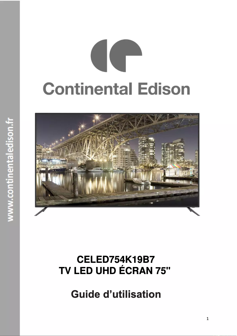 Image de la première page du manuel de l'appareil CELED754K19B7