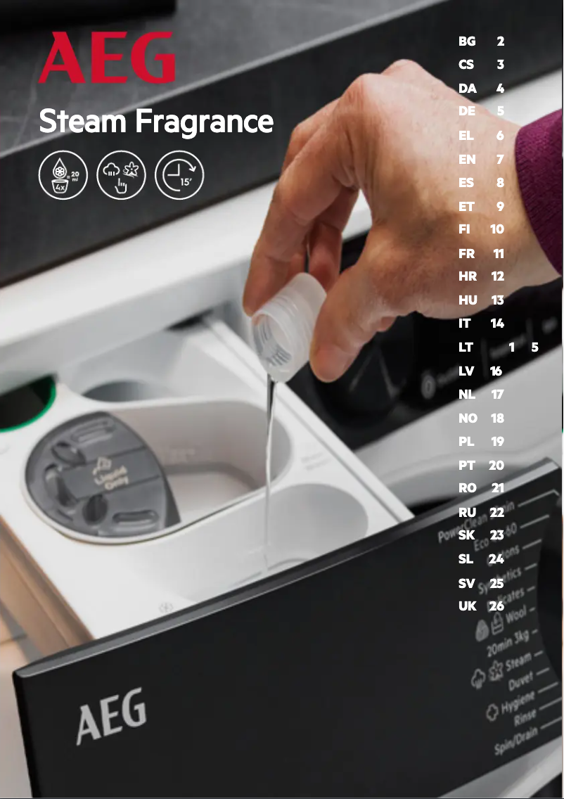 Imagen de la primera página del manual del dispositivo Steam Fragrance