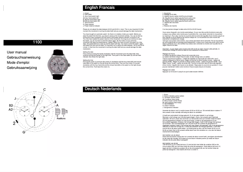 Page 1 de la notice Manuel utilisateur Davis 1100