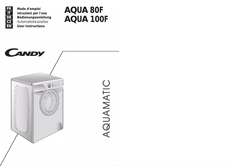 Image de la première page du manuel de l'appareil AQUA 100F/3