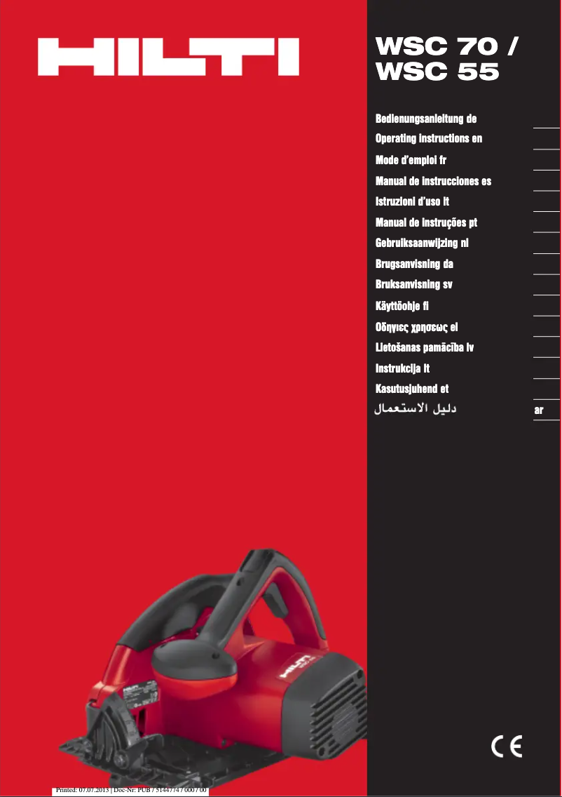 Page n°1 - Manuel utilisateur Hilti WSC 55