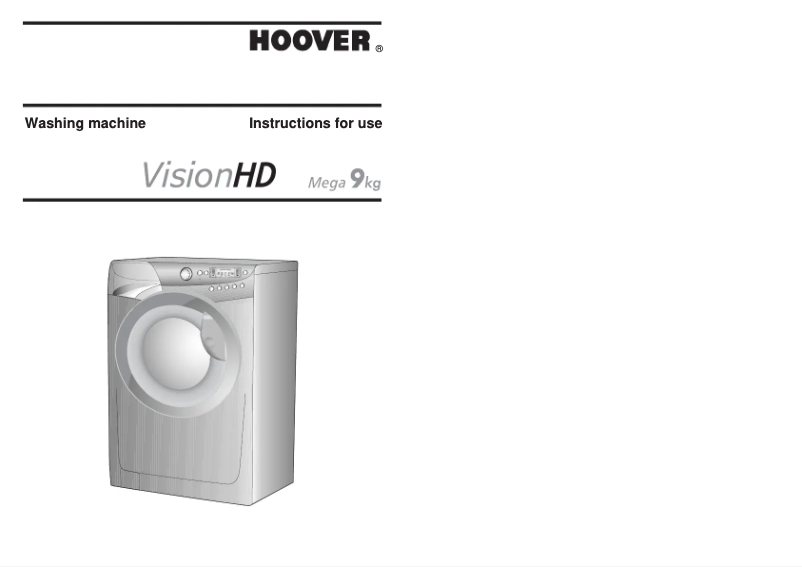 Page 1 de la notice Manuel utilisateur Hoover VHD 9123 VIsion HD