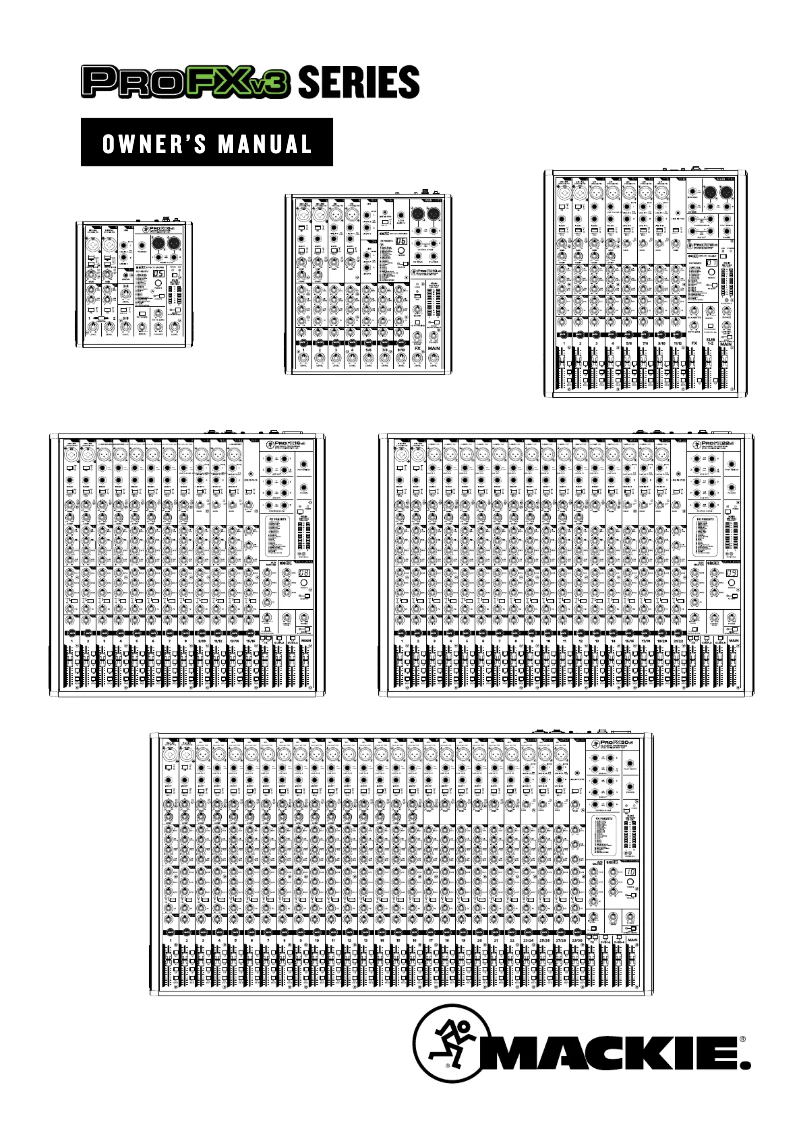 Image de la première page du manuel de l'appareil ProFX6v3
