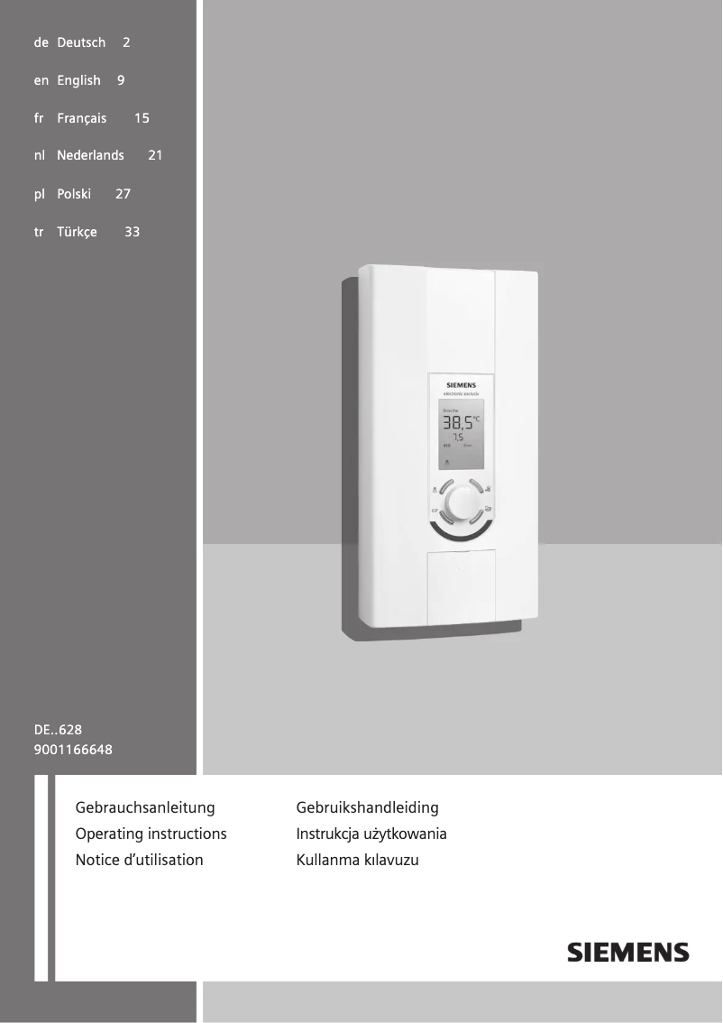 Page n°1 - Manuel utilisateur Siemens DE2427628