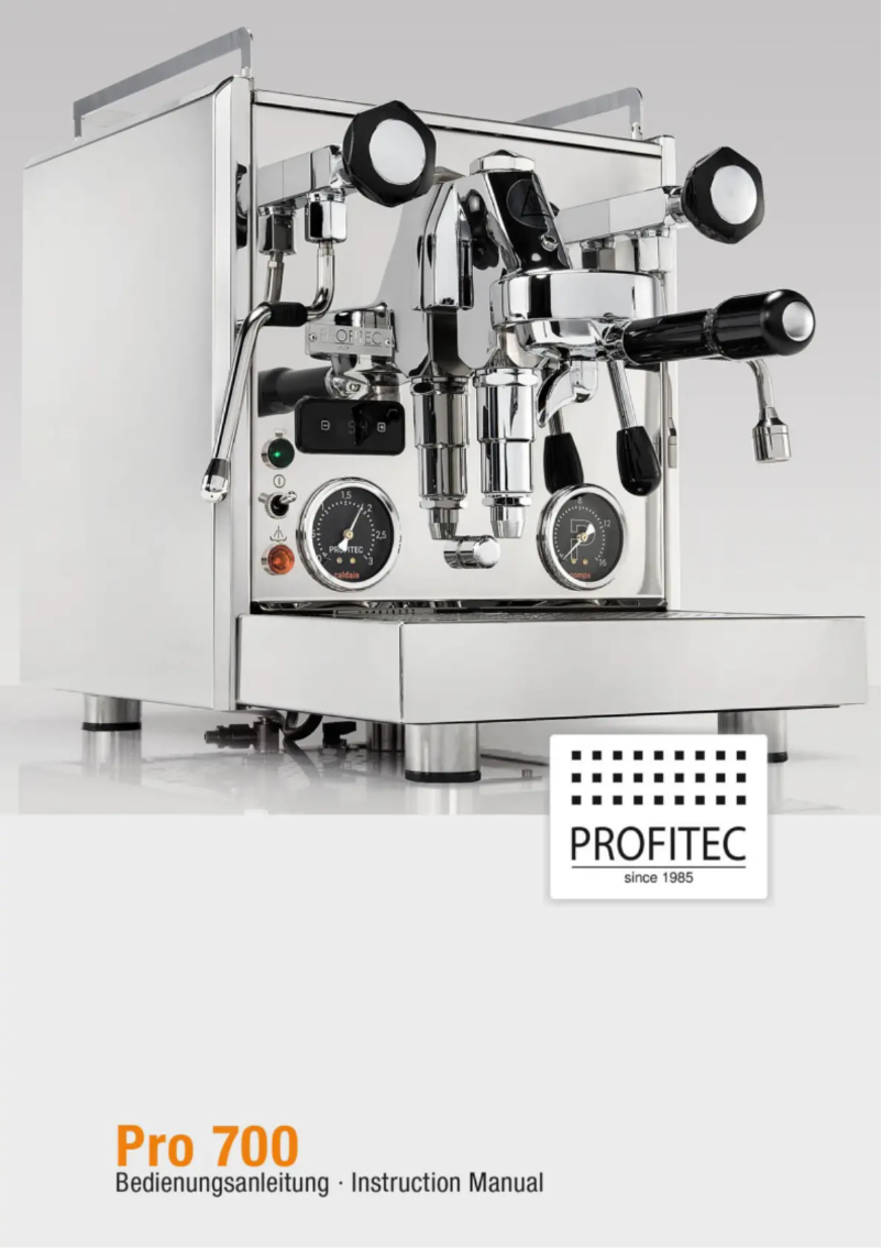 Page 1 de la notice Manuel utilisateur Profitec Pro 700