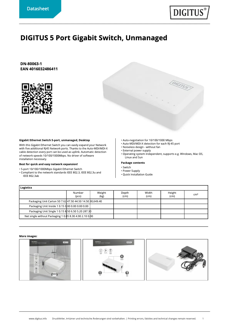 Image de la première page du manuel de l'appareil DN-80063-1