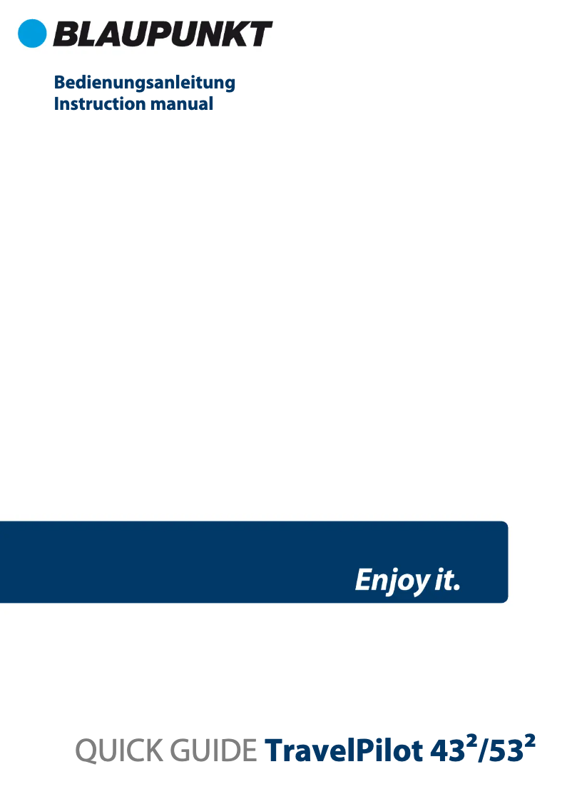 Image de la première page du manuel de l'appareil TravelPilot 43²