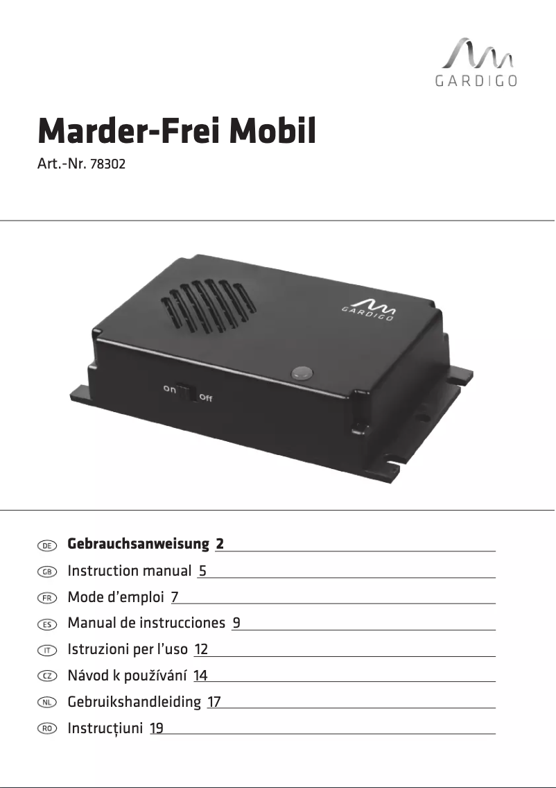 Página 1 del manual Manual de usuario Gardigo 78302