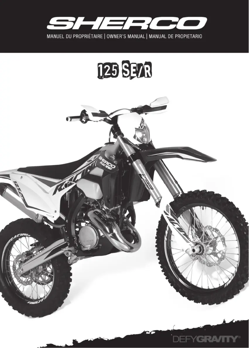 Page 1 de la notice Manuel utilisateur Sherco 125 SE-R (2019)