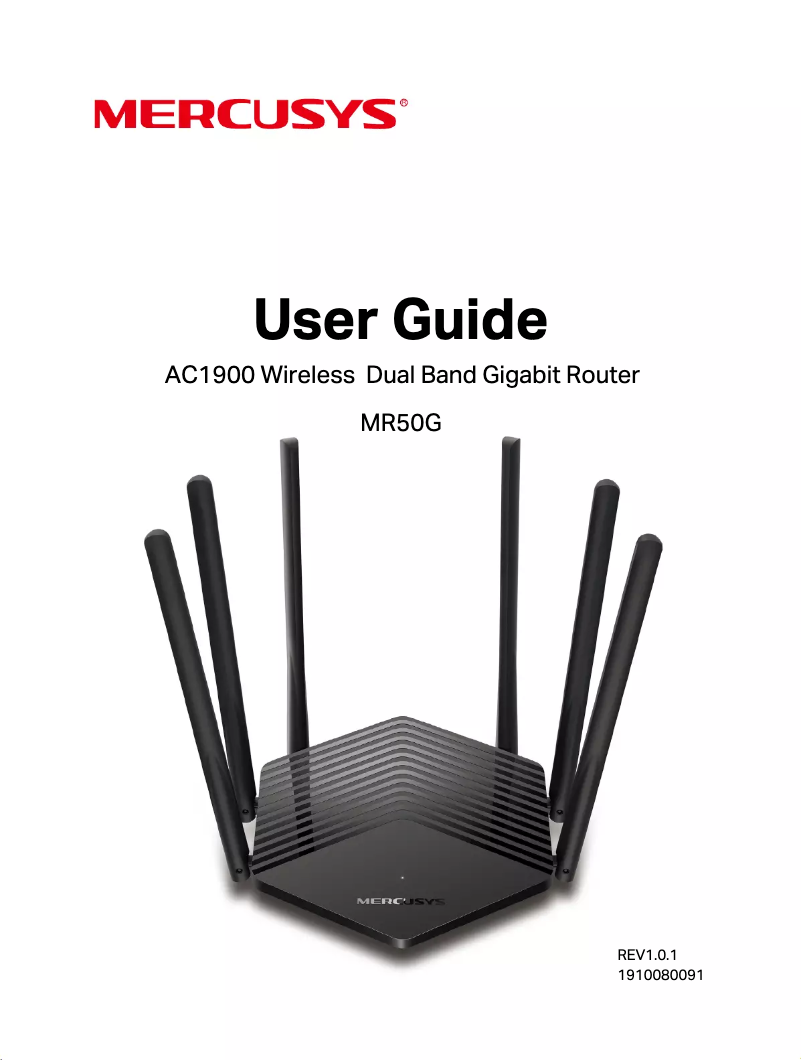 Page 1 de la notice Manuel utilisateur Mercusys MR50G