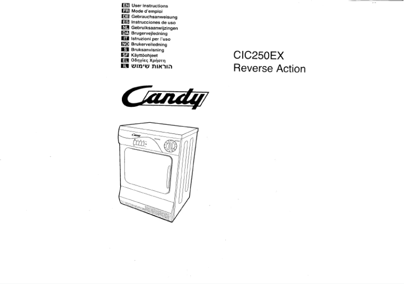 Page n°1 - Manuel utilisateur Candy Cic 250 ex