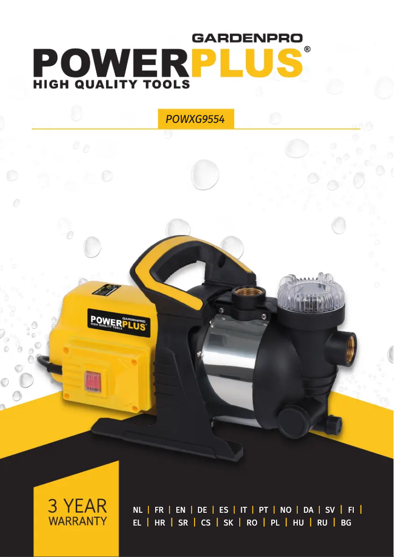 Image de la première page du manuel de l'appareil POWXG9554