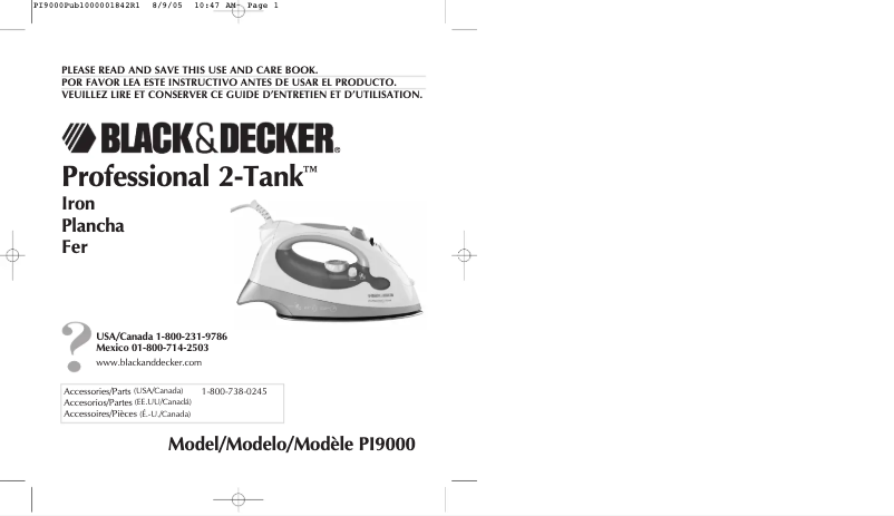 Image de la première page du manuel de l'appareil PI9000