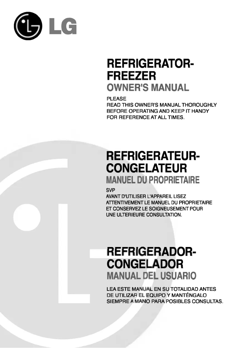 Page n°1 - Manuel utilisateur LG GR-S522ZLC