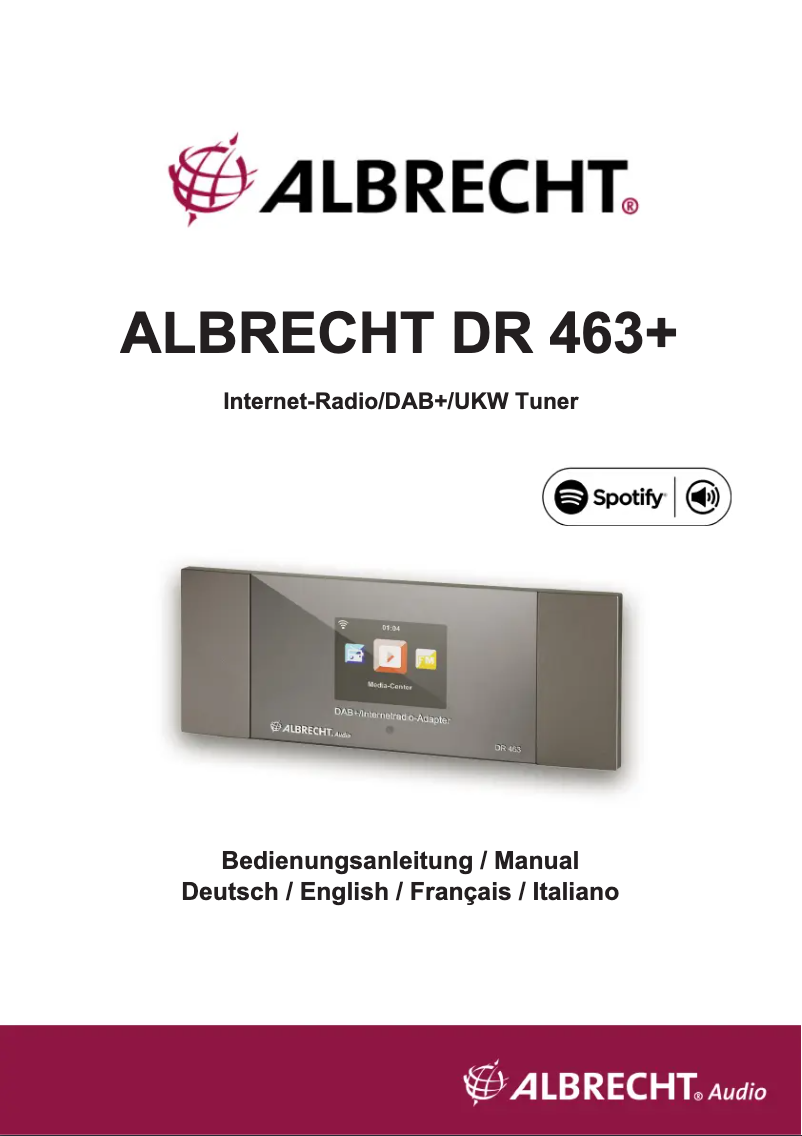 Page n°1 - Manuel utilisateur Monacor DR-463