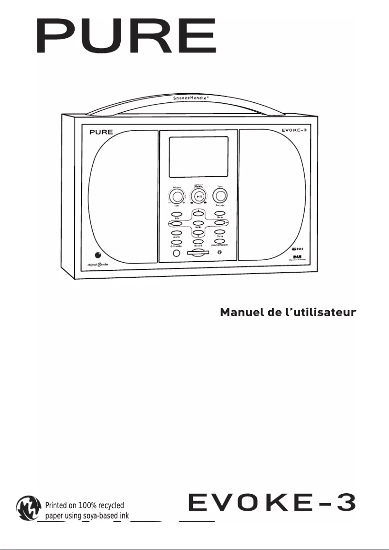 Image de la première page du manuel de l'appareil Evoke 3