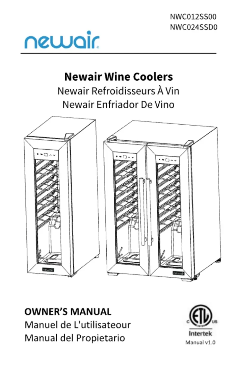 Page 1 de la notice Manuel utilisateur NewAir NWC012SS00