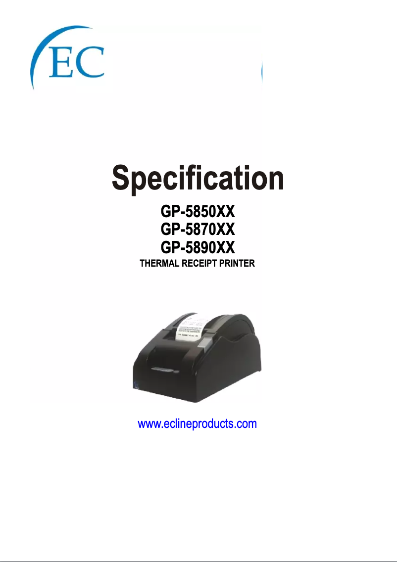 Image de la première page du manuel de l'appareil EC-5870X