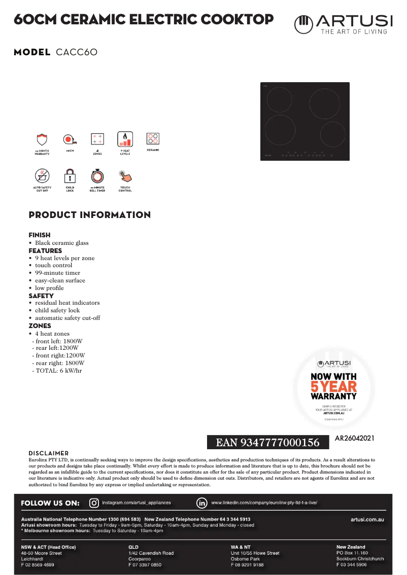 Image de la première page du manuel de l'appareil CACC60