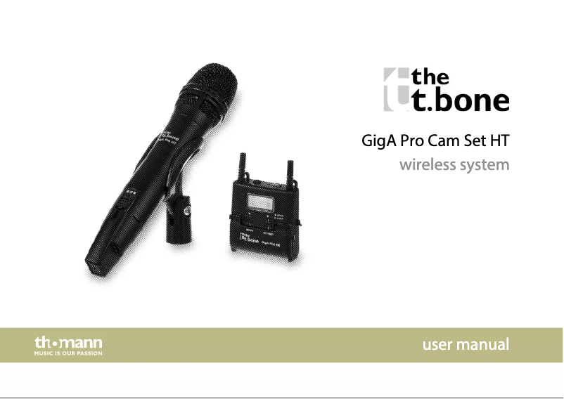 Page 1 de la notice Manuel utilisateur the t.bone GigA Pro Cam Set HT