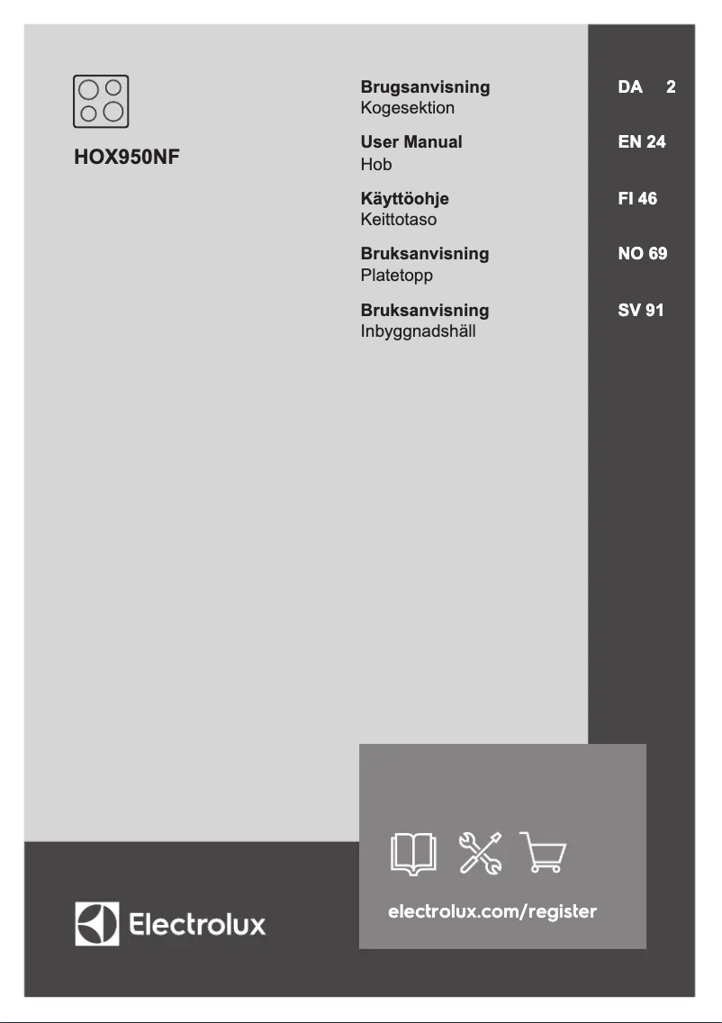 Page n°1 - Manuel utilisateur Electrolux HOX950NF