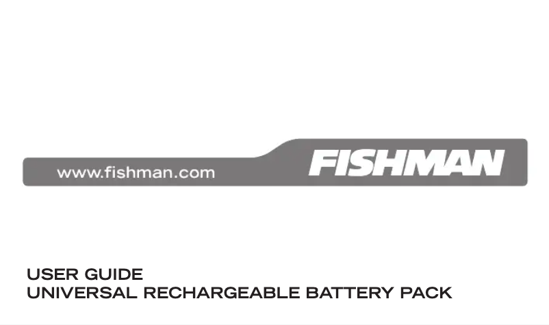 Page n°1 - Manuel utilisateur Fishman Universal Battery Pack
