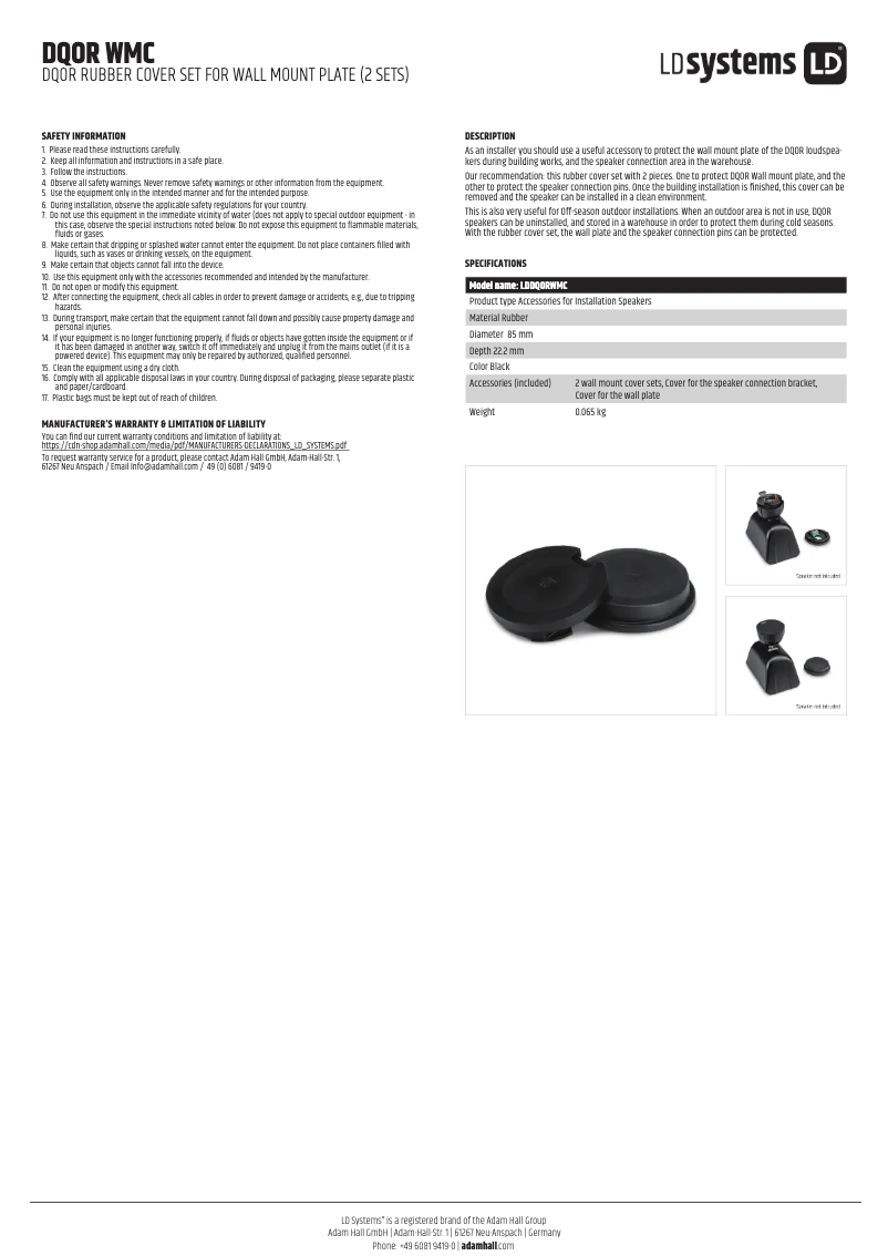 Página 1 del manual Manual de usuario LD Systems DQOR WMC