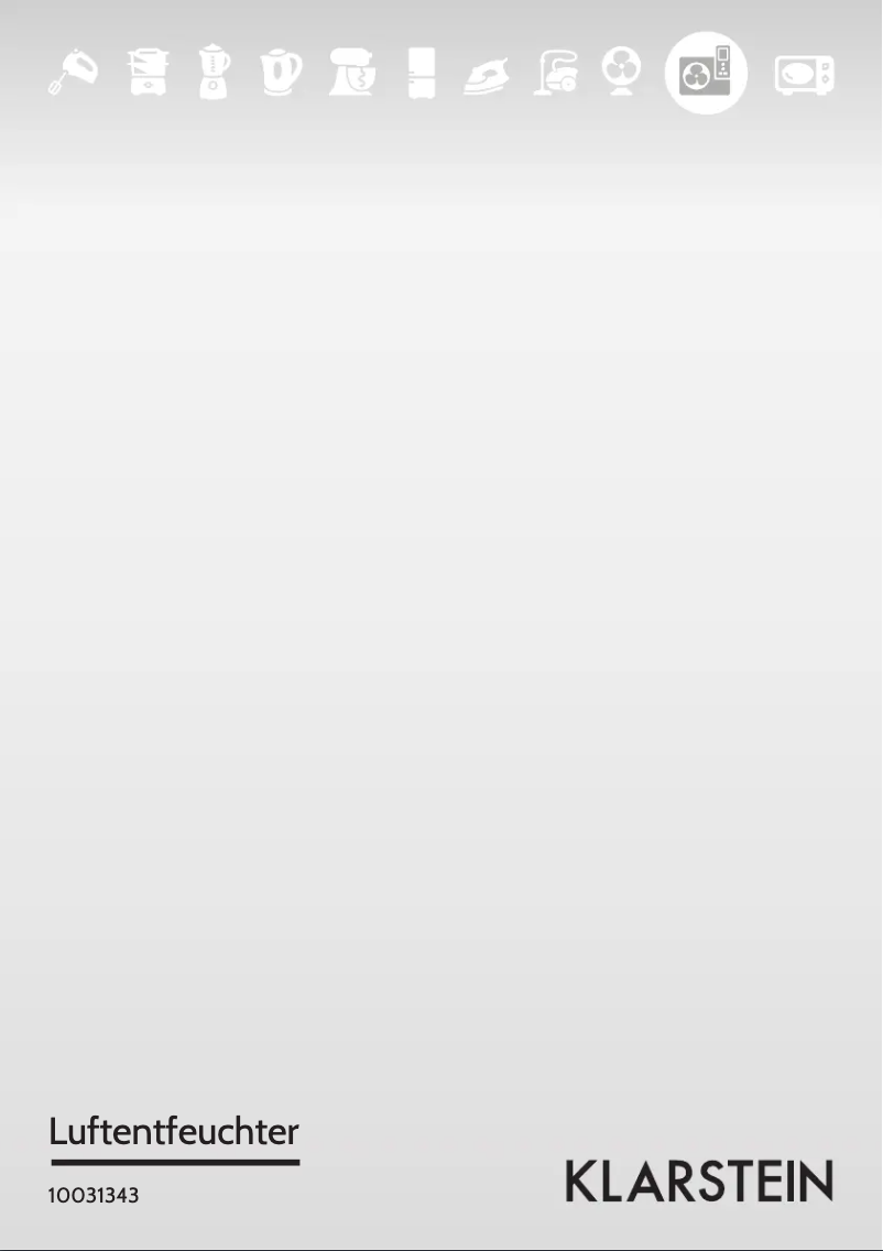 Page 1 de la notice Manuel utilisateur Klarstein 10031343