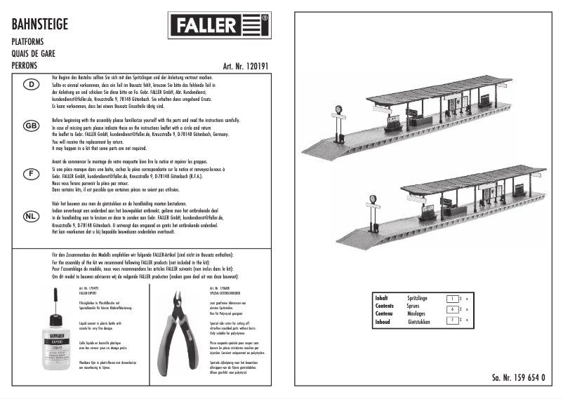 Page 1 de la notice Manuel utilisateur Faller 120191