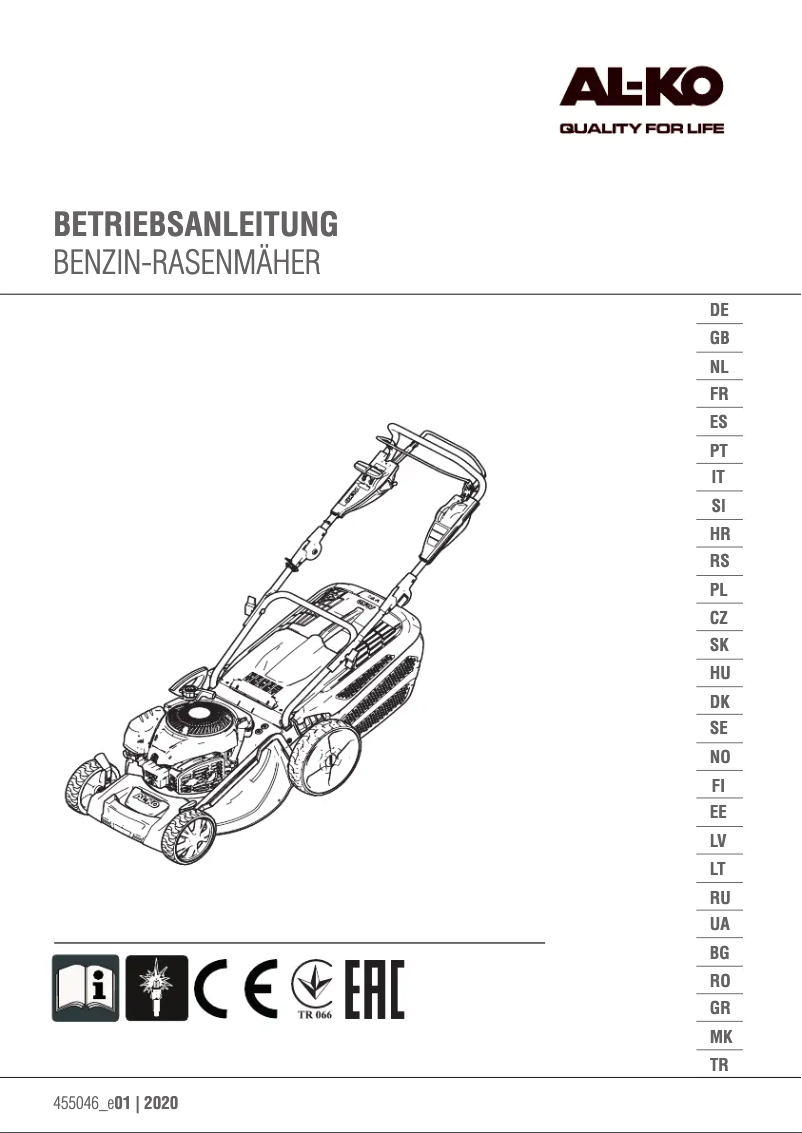 Page 1 de la notice Manuel utilisateur AL-KO Premium 520 VS-B