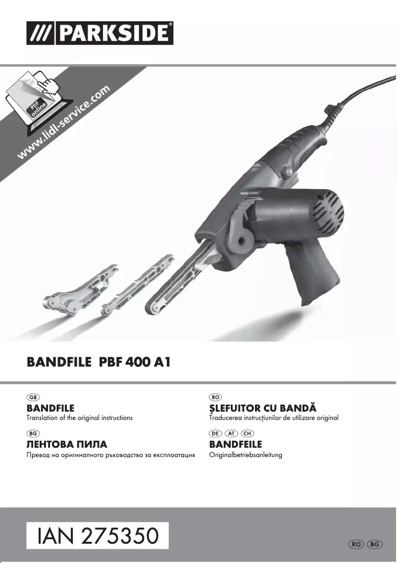 Page n°1 - Manuel utilisateur Parkside PBF 400 A1