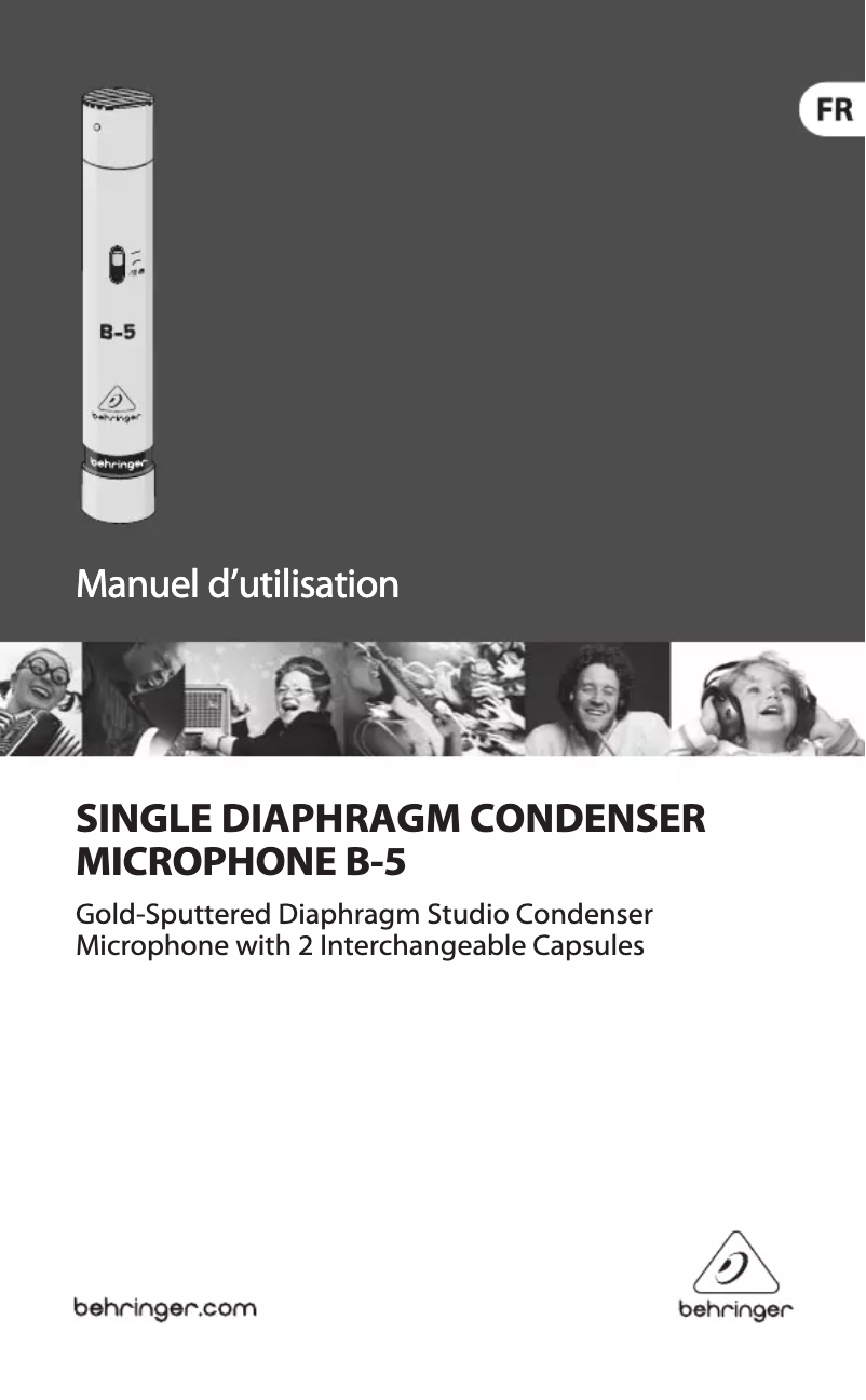 Page 1 de la notice Manuel utilisateur Behringer B-5