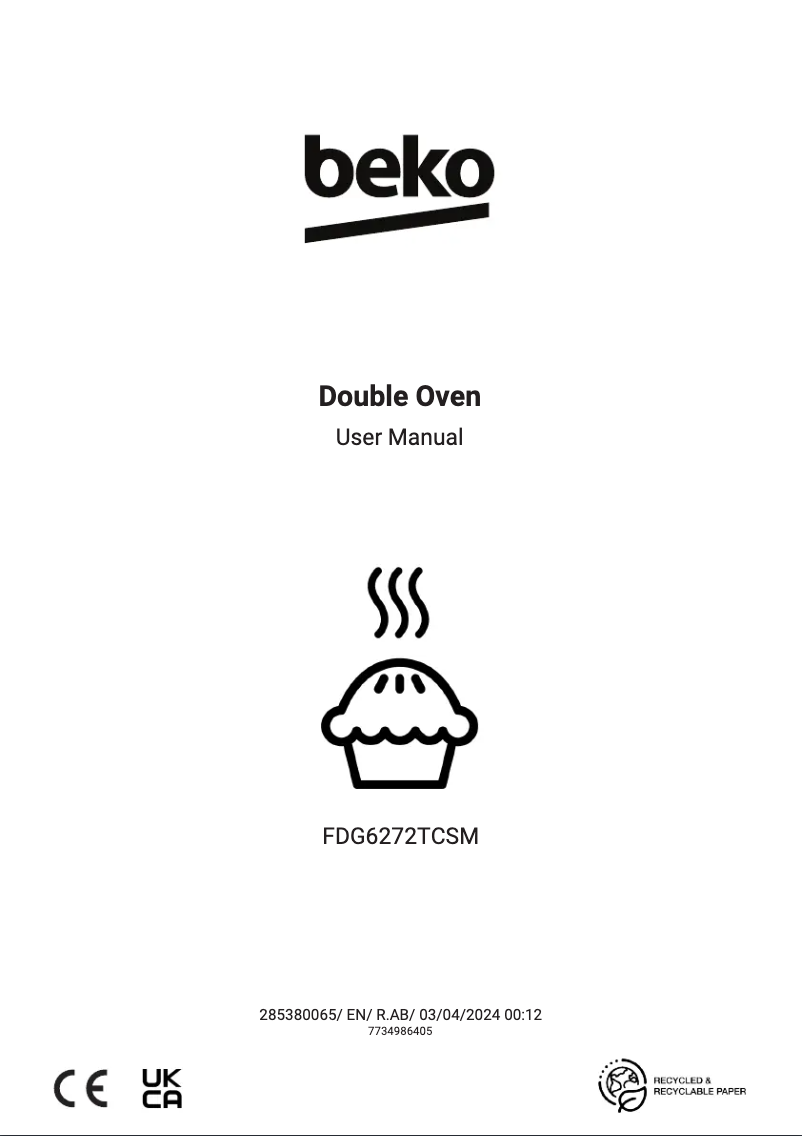 Page 1 de la notice Manuel utilisateur Beko FDG6272TCSM