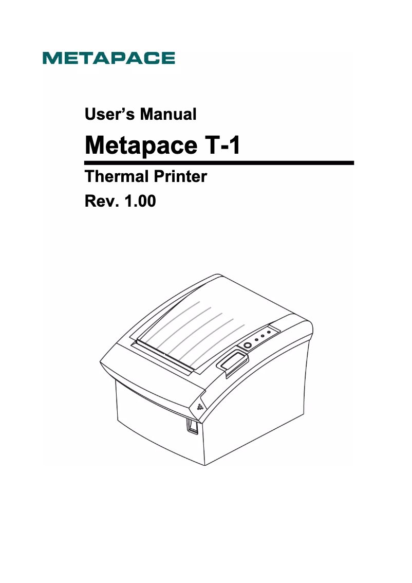 Image de la première page du manuel de l'appareil T-1