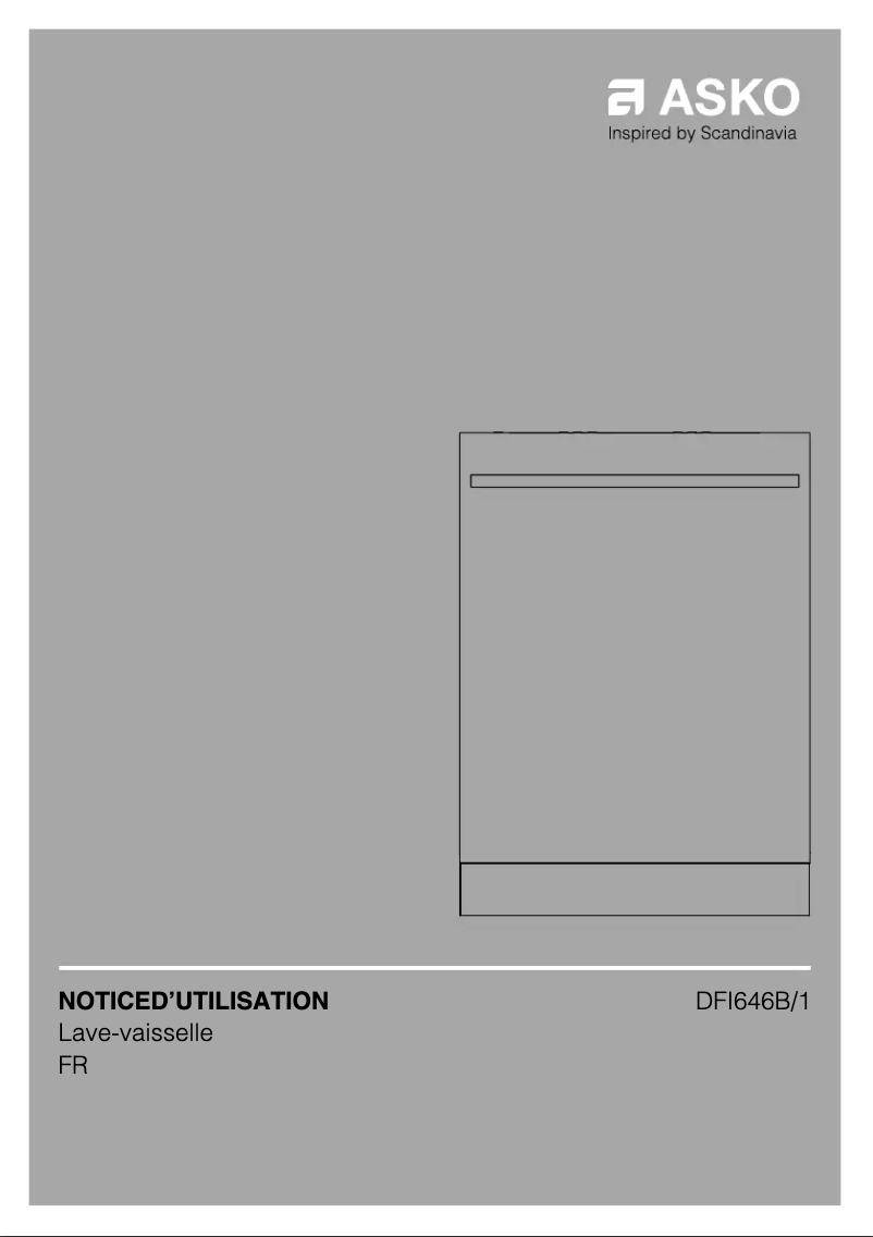 Page 1 de la notice Manuel utilisateur Asko DFI646B/1