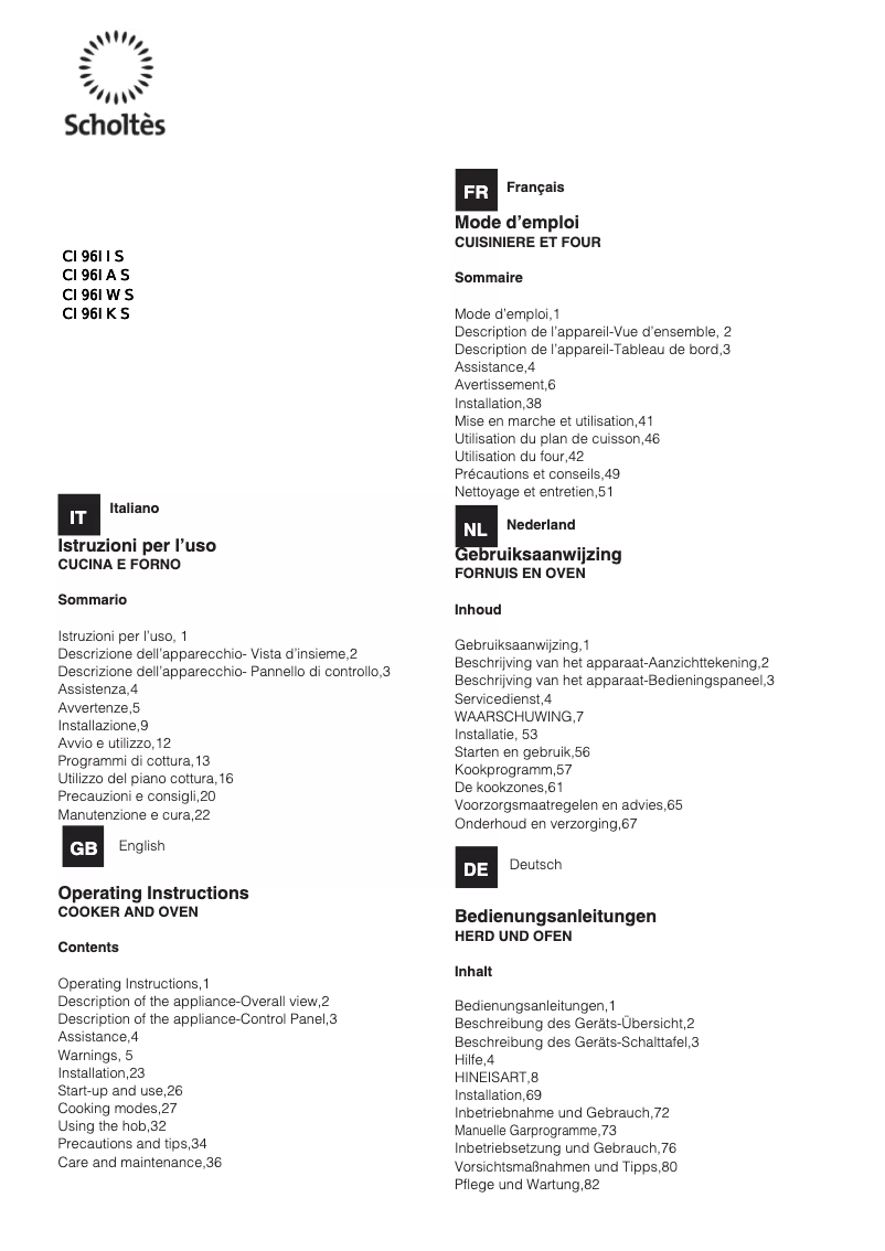 Image de la première page du manuel de l'appareil CI 96I I S