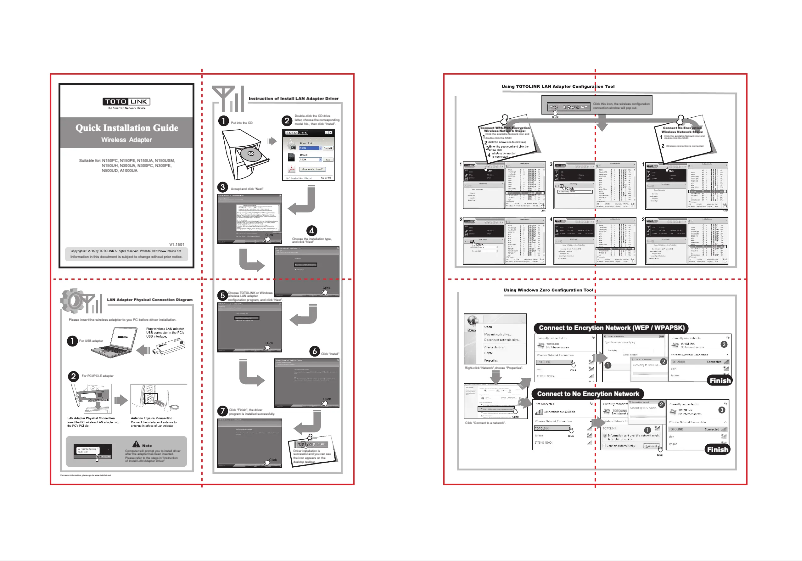 Page 1 de la notice Manuel utilisateur Totolink N150UA