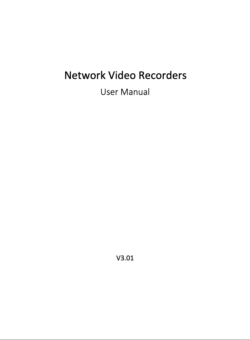 Page n°1 - Manuel utilisateur UniView NVR304-32S-P16