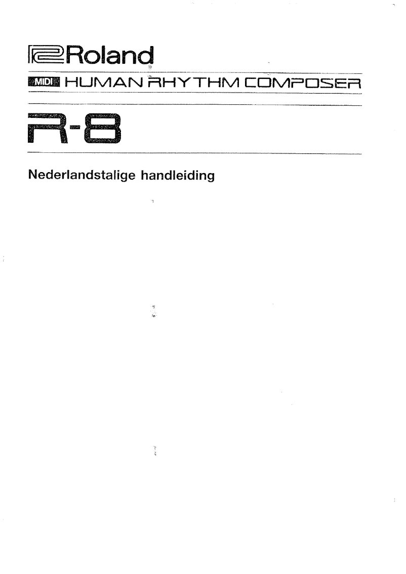 Page 1 de la notice Manuel utilisateur Roland R-8